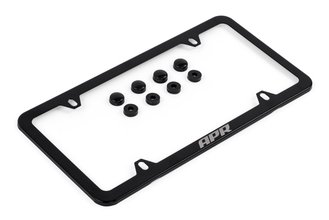 APR License Plate Frame - Slim, Black w/ Hiders